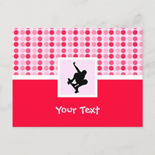 Cute Skateboarding Briefkaart (Voorkant)