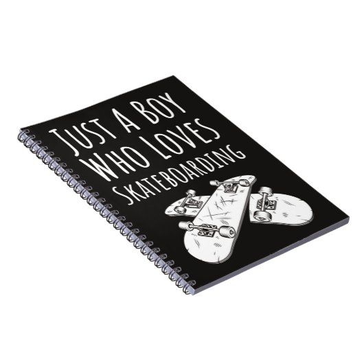 Cute Skateboarding Gifts For Boys Kids Children Notitieboek (Rechterzijde)