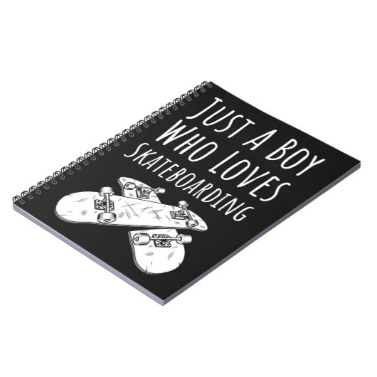 Cute Skateboarding Gifts For Boys Kids Children Notitieboek (Linkerzijde)