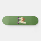 Cute Skateboarding Llama met Slapende Sloth Cft Persoonlijk Skateboard (Horizontaal)