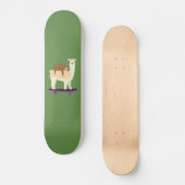 Cute Skateboarding Llama met Slapende Sloth Cft Persoonlijk Skateboard (Voorkant)