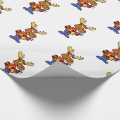 Cute Skater-mose | achtergrondkleur kiezen Cadeaupapier (Hoek)