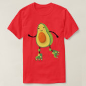 Cute Skating Avocado Rollerskates Guac Guacamole T-shirt (Design voorkant)
