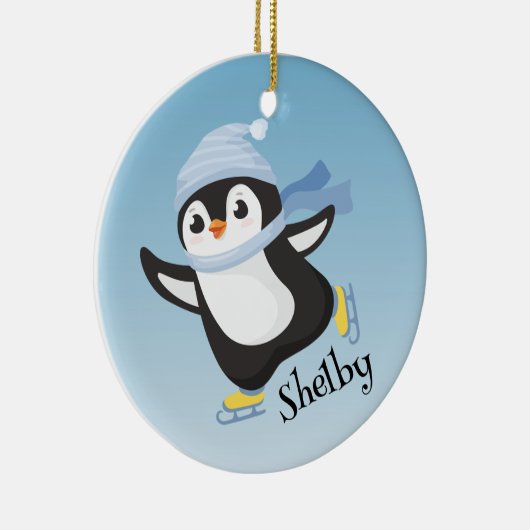 Cute Skating Penguin Ornament (Rechts)