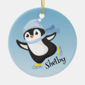 Cute Skating Penguin Ornament (Voorkant)