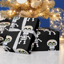 Cute skelet bedrukt Halloween Wrapping Paper Cadeaupapier