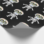 Cute skelet bedrukt Halloween Wrapping Paper Cadeaupapier (Hoek)