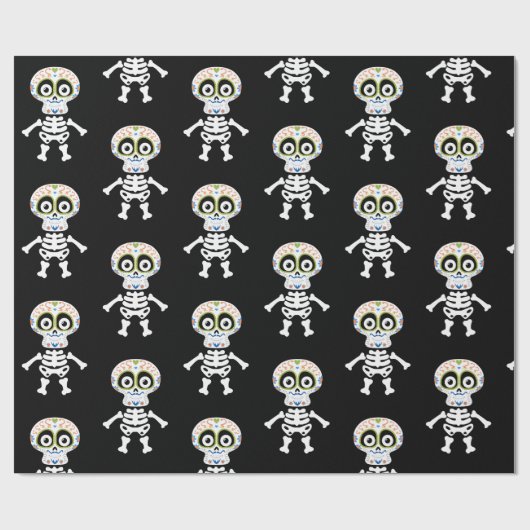 Cute skelet bedrukt met Halloween Cadeaupapier (Vlak)