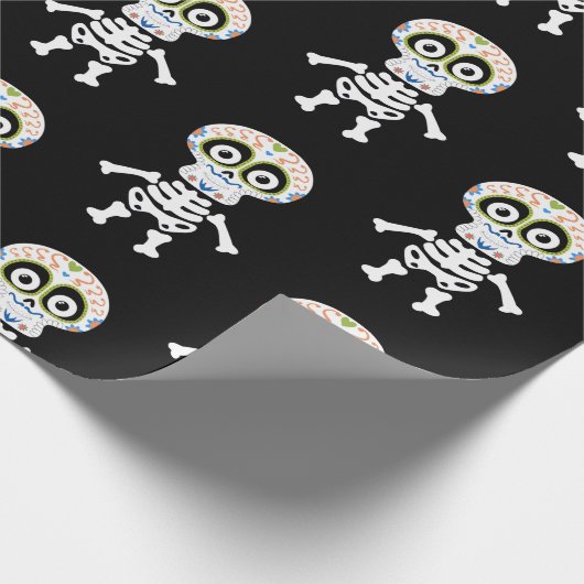 Cute skelet bedrukt met Halloween Cadeaupapier (Hoek)