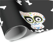 Cute skelet bedrukt met Halloween Cadeaupapier (Rol Hoek)