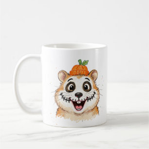 Cute skelet gezichtsbeschildering hamster Hallowee Koffiemok