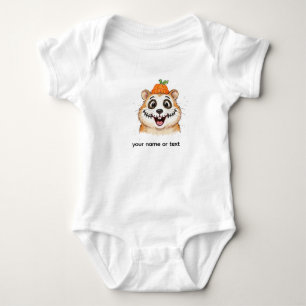 Cute skelet gezichtsbeschildering hamster Hallowee Romper