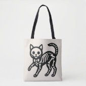 Cute Skeleton Cat Tote Bag (Voorkant)