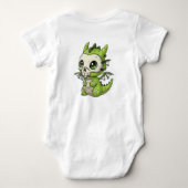 Cute Skeleton Dragon My First Halloween Baby Romper (Achterkant)