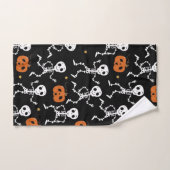 Cute Skeleton en pomkin Pattern Bad Handdoek (Handdoek)