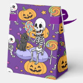 Cute Skeleton Fun For Halloween Bedankdoosjes (Achterkant)