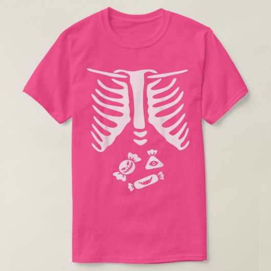 Cute Skeleton Halloween Snoep T-shirt (Design voorkant)