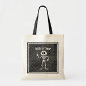 Cute Skeleton Halloween Trick or treat Canvas tas (Voorkant)