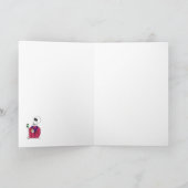 Cute Skeleton Rich Man in Roking Jacket & Cigar Kaart (Binnen)