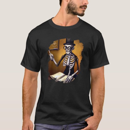 Cute Skeleton Teacher Professor School Halloween T-shirt (Voorkant)