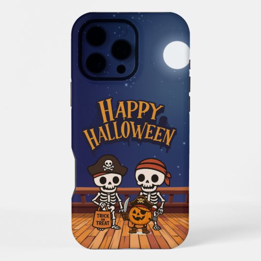cute, skeletons and pumpkin Halloween iPhone Hoesje (Achterkant)