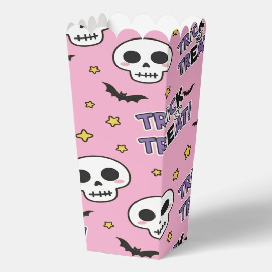 Cute Skeletons Pink For Halloween Bedankdoosjes (Voorkant)