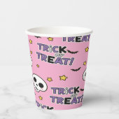 Cute Skeletons Pink For Halloween Papieren Bekers (Voorkant)