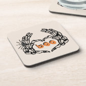 Cute Skelton Hands Married Halloween Bier Onderzetter (Linkerzijde)