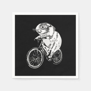 Cute Sketch Guinea Pig Bicycle Kute Pet Lover Servet