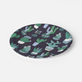 Cute sketchy-illustratie van het cactus-patroon papieren bordje (Gekanteld)