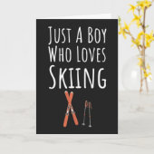 Cute Ski Cards For Baby Boys Kids Skier Skiing Kaart (Gele Bloem)