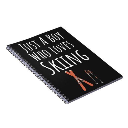 Cute Ski Gifts For Baby Boys Kids Skier Skiing Notitieboek (Rechterzijde)