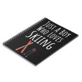 Cute Ski Gifts For Baby Boys Kids Skier Skiing Notitieboek (Linkerzijde)