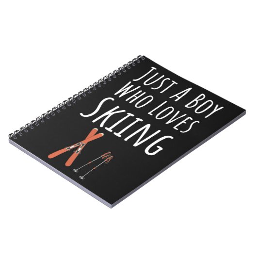 Cute Ski Gifts For Baby Boys Kids Skier Skiing Notitieboek (Linkerzijde)