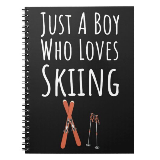 Cute Ski Gifts For Baby Boys Kids Skier Skiing Notitieboek (Voorkant)