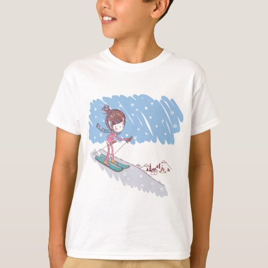 Cute Skiier T-shirt (Voorkant)