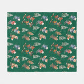 Cute Skiing Animals Fleece Blanket (Voorkant (Horizontaal))