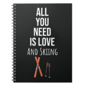 Cute Skiing Gifts Winter Skier Sports Ski Lover Notitieboek (Voorkant)