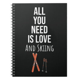 Cute Skiing Gifts Winter Skier Sports Ski Lover Notitieboek
