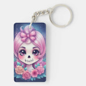 Cute Skull Acrylic Keychain (achterkant)