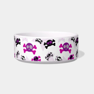 Cute Skull and Crossbones Design Pet Water Food Voerbakje