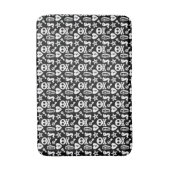 Cute Skull and Crossbones Halloween Pattern Badmat (Voorkant Verticaal)