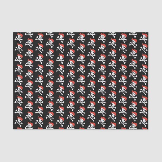 Cute Skull and Crossbones Pattern Pirate Thema Tissuepapier (Voorkant)
