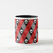 Cute Skull Argyle Pattern Mok (Midden)