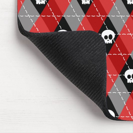 Cute Skull Argyle Pattern Muismat (Hoek)
