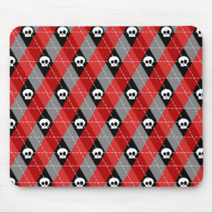 Cute Skull Argyle Pattern Muismat