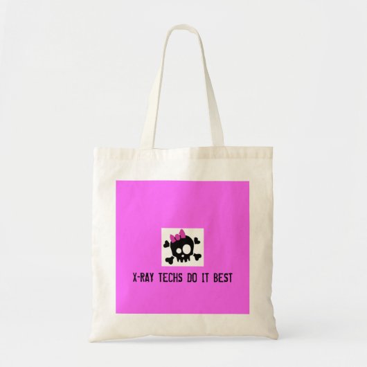 Cute_Skull_by_ashzstock, X-RAY TECHS DOEN HET BEST Tote Bag (Voorkant)
