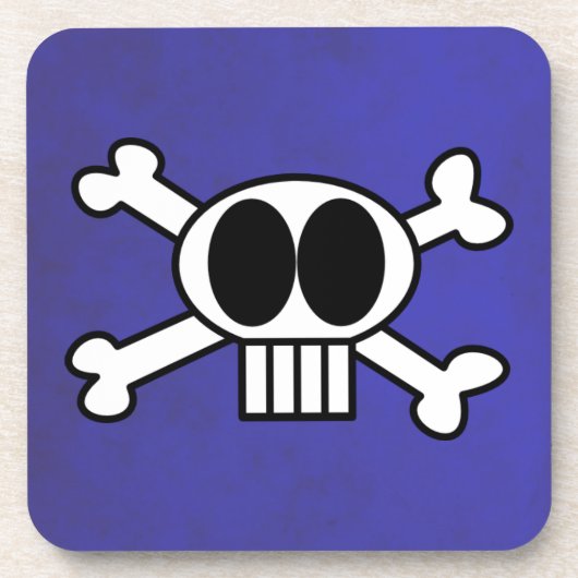 Cute Skull en Crossbones Bier Onderzetter (Voorkant)