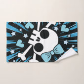 Cute Skull en Crossbones - Blue Bad Handdoek (Handdoek)
