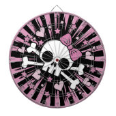 Cute Skull en Crossbones Dartbord (Voorkant)